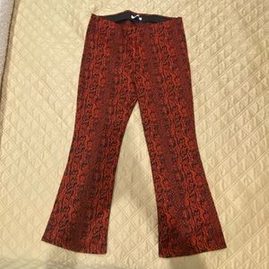 Red snake pants